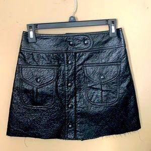 Blank nyc leather a-line skirt
